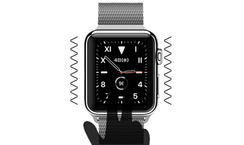 Apple Watchの「Tapticタイム」で時刻を振動で確認する