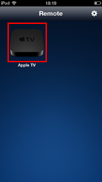 RemoteアプリでApple TVを選択する