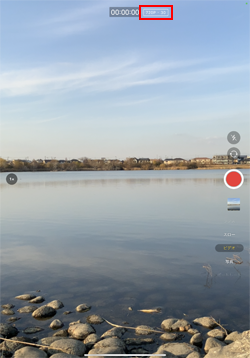 iPad Air/miniのビデオ撮影画面上で現在の設定を確認する