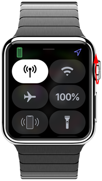 Apple Watchでコントロールセンターの最下部を表示する