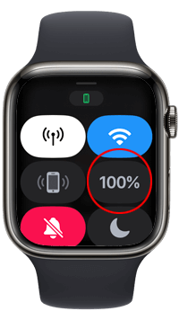 Apple Watch機内モードの設定画面を表示する