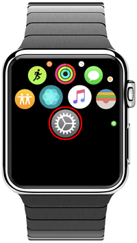 Apple Watchで設定アプリを起動する