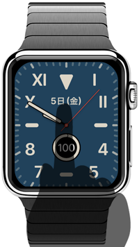 Apple Watchで文字盤の編集画面を表示する