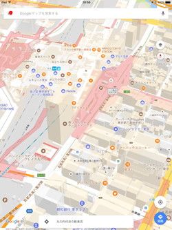 iPad版Googleマップで3D地図を表示する