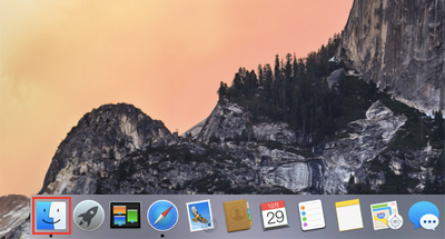 OSX Yosemite搭載Macで「Finder」をクリックする