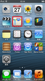 iPod touch マップ アプリ