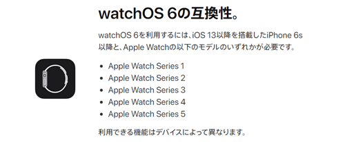 watchOS 6.1.1 互換性