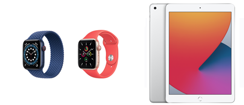 「Apple Watch Series 6」「Apple Watch SE」「iPad(第8世代)」