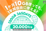 povo2.0で期間限定トッピング「データ追加120GB(365日間)」が提供 - 8/31まで