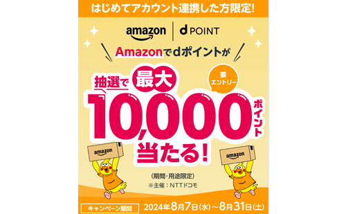 Amazonで最大10,000ポイント当たる！キャンペーン