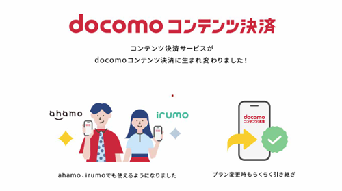 docomo コンテンツ決済(dメニュー掲載コンテンツ)