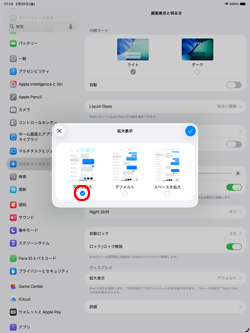 iPadで画面の文字を拡大する