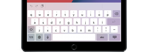 iPadの日本語ローマ字/フルキーボード