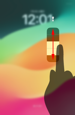 iPadでLEDライトの明るさを調節する