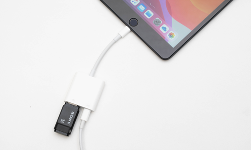 Lightning搭載iPadにUSBメモリ/外付けHDDを接続する