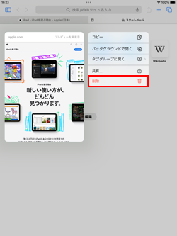 iPadのSafariでよく閲覧するサイトを削除する