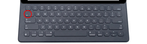 iPadの外部キーボードでページ内検索画面を閉じる