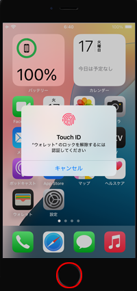 iPhoneでアプリを起動する際に「Touch ID」を不要にする