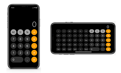 iOS17以前のiPhoneの計算機アプリでメモリーキー(m+/m-/mr/mc)を表示する