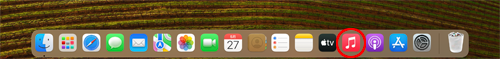 Macでミュージックアプリを起動する